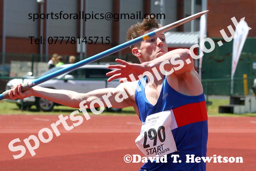Mens under-20s javelin, 2021 Northern Senior and Under-20s Champs., Leigh. Photo: David T. Hewitson/Sports for All Pics